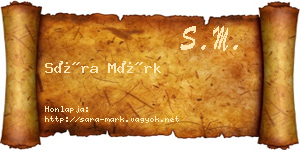 Sára Márk névjegykártya